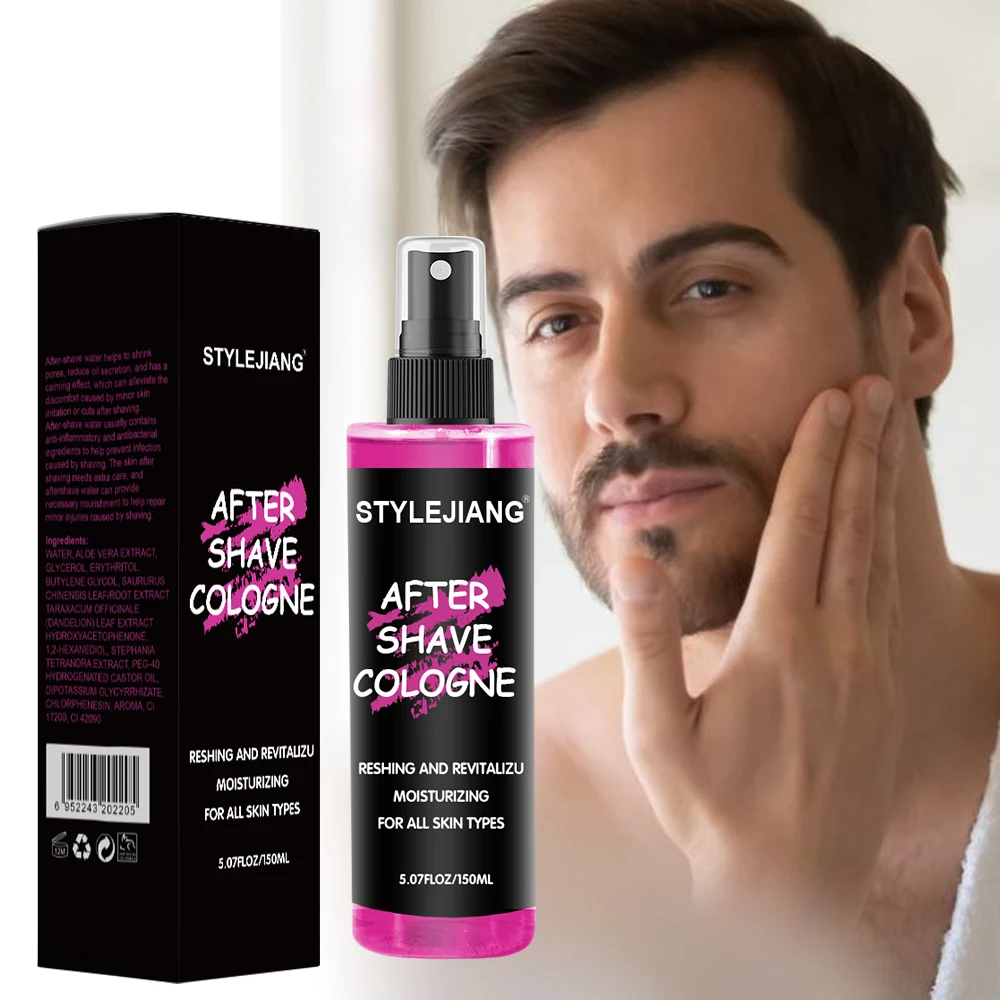 Private Label Organic Natural Vegan Barber After Shave Spray Smoothing Moisturizing Aftershave Cologne for Men Beard Care