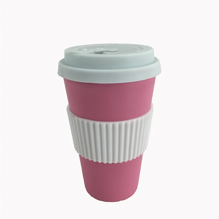 Wholesale hot sell biodegradable reusable eco-friendly bamboo fiber mug takeaway coffee cup