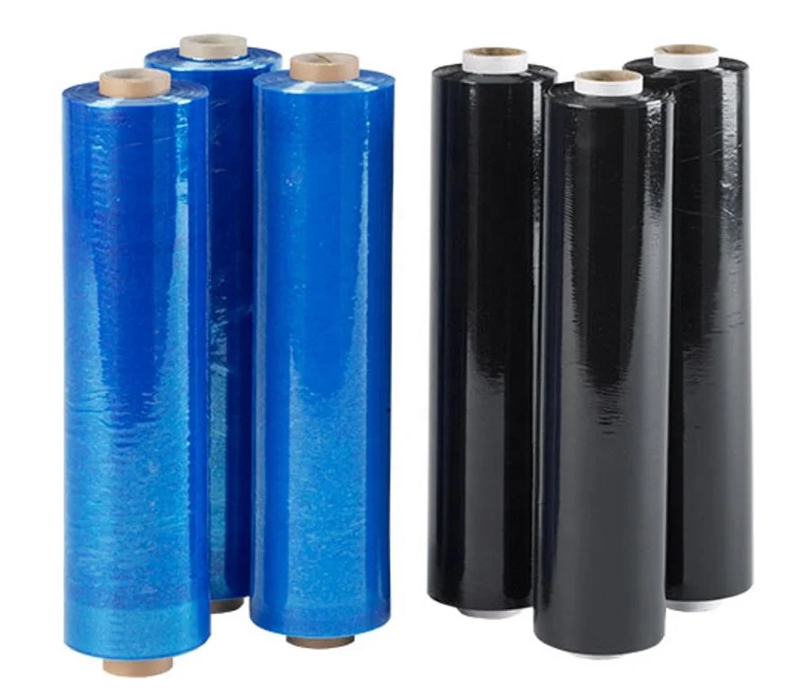 Best quality of Blue Stretch film for wrap pallet and carton/Color Stretch wrap film