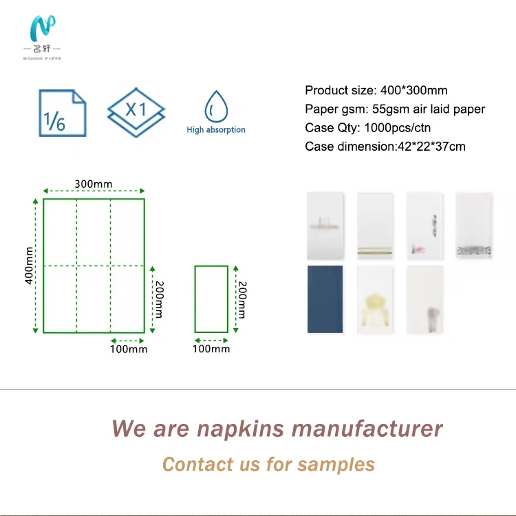 Napkin factory direct Custom luxury thick airlaid lunch napkins for restaurant with logo disposable dinner colored paper napkins