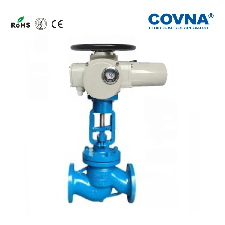 High Pressure 2.5 MPa Ductile Iron 2' Motorized Electric Motor Operated PN16 Globe Valve for Oil and Gas