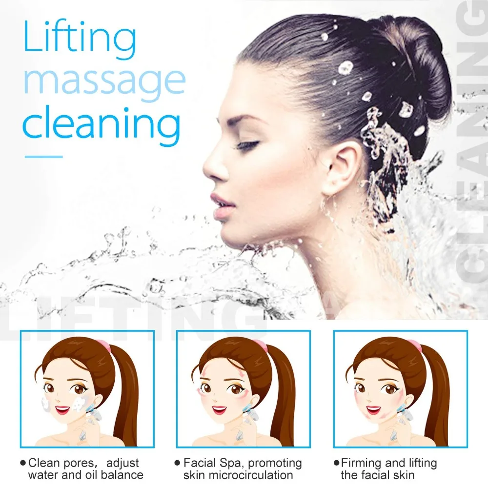 
Amazon Best Selling Ultrasonic Skin Scrubber Lumispa 3D Smart Silicone Massage Facial Cleansing Brush 