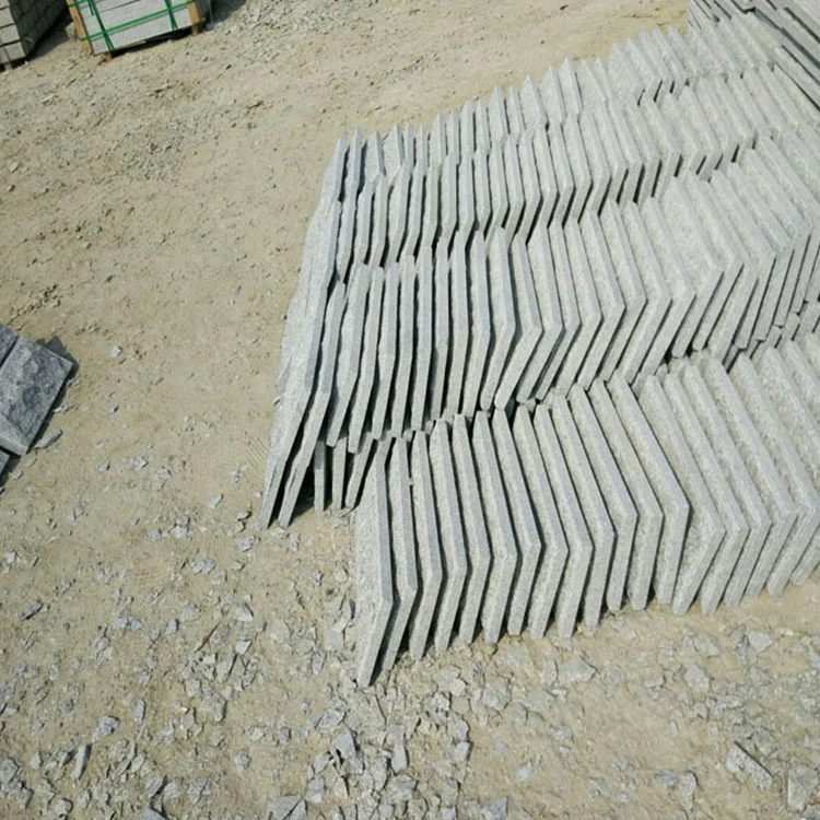 China Factory Manufacture Grey Granite Mushroom Stone block walls natural split surface granite wall stack stone
