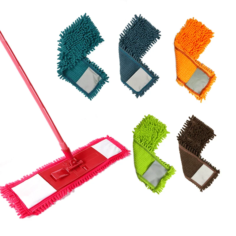 Chenille replacement mop head Home floor cleaning cloth Microfiber flat replacement mop Refill Chenille mop cloth