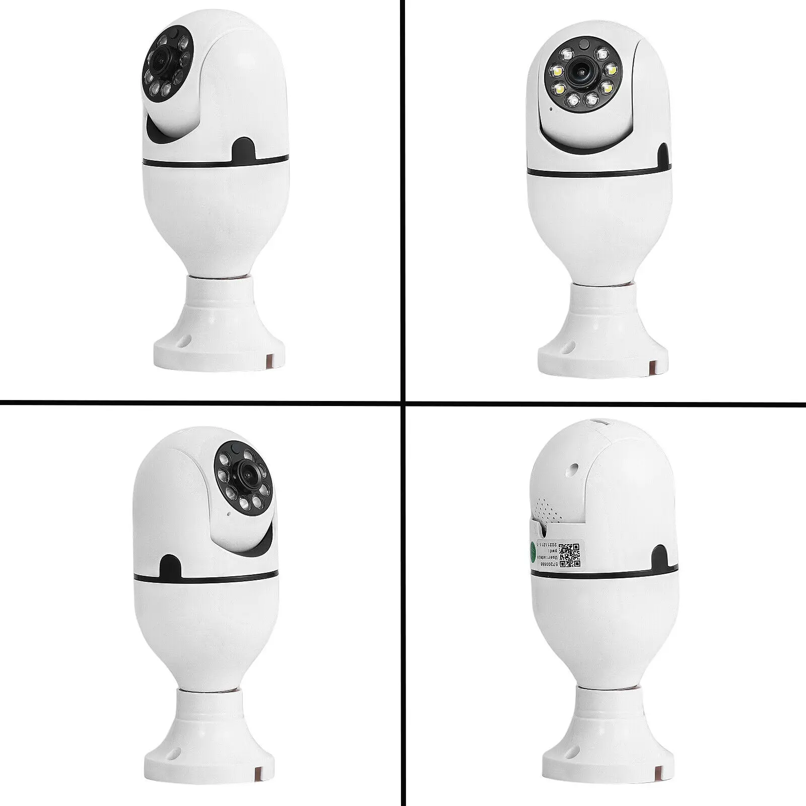 2MP Light Bulb E27 Wireless IP Camera WiFi 1080P Panoramic PTZ Home Security CCTV 360 Degree Camera