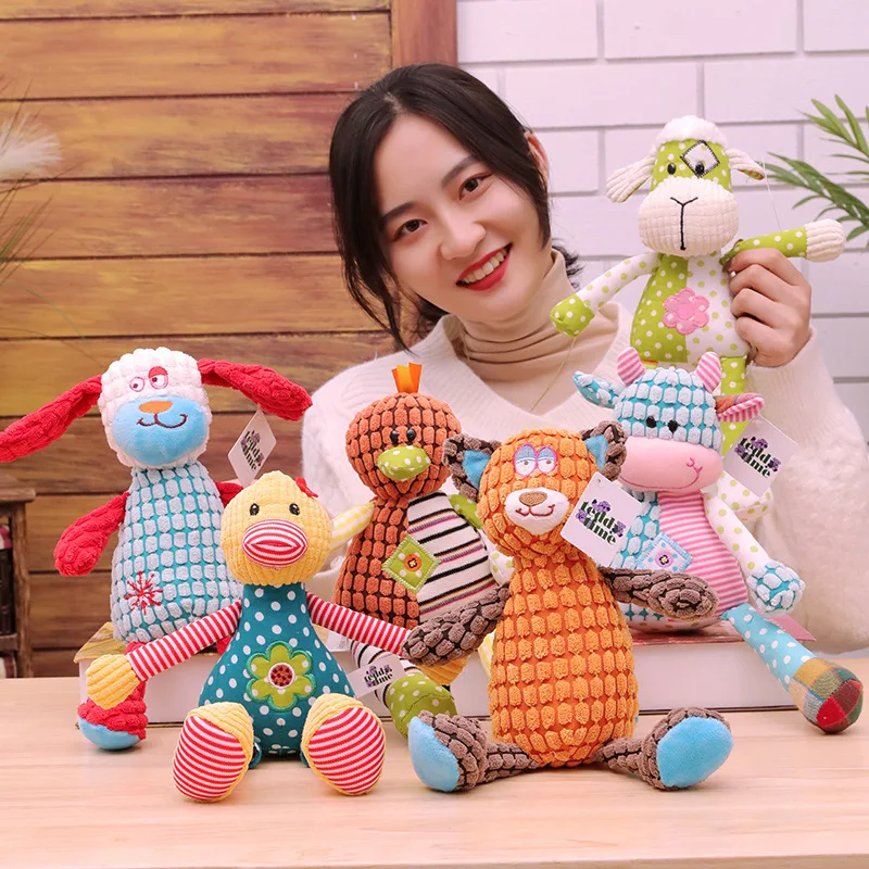 Cute Comforter Doll Baby Sleeping Animal Dog Sheep Plush Toys Parent-child Interactive Baby Plush Toy