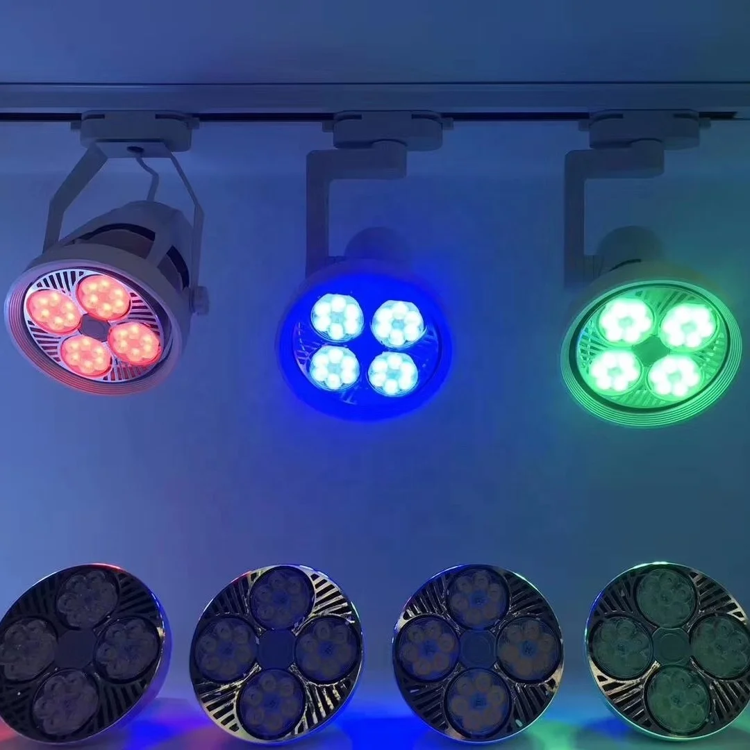 E27 spotlight lamp energy saving red green blue white par30 bulb led lighting