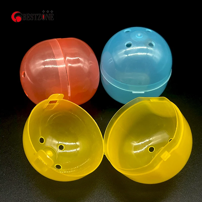 65*70mm Promotion Conjoined Assorted Translucent Colors Oval-shaped Toy Capsule Ball Vending Machine Toy Plastic Capsule