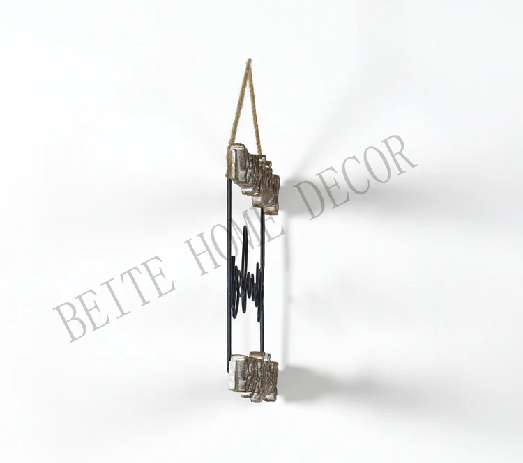 Beite Wood Lace Metal Wall Decoration For Rope To Hang