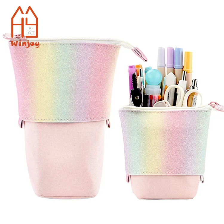 Cute Stationery Set Transformer Stand Pencil Pouch Case Bag Gel Ink Pen Sticky Memos Notes for School Office