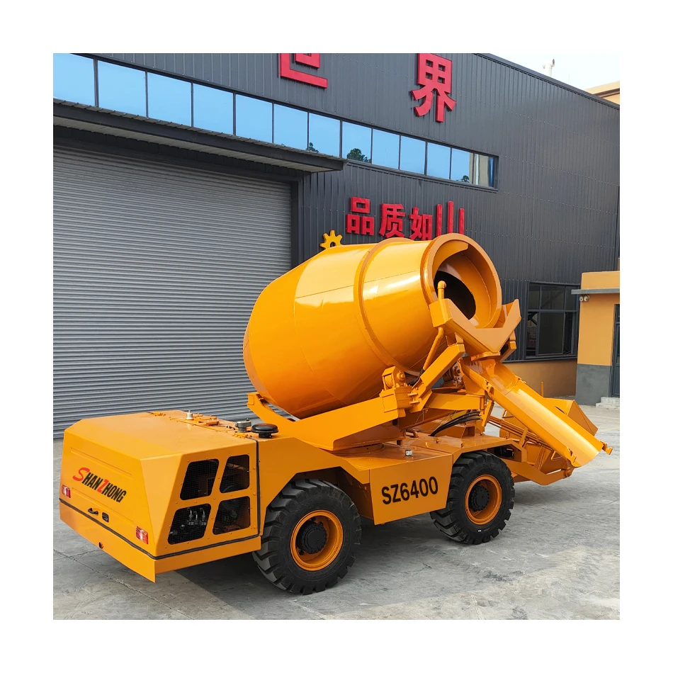 Shanzhong New Design 6.0cbm Self Loading Concrete Mixers 4WD Diesel Cement Mixer Truck