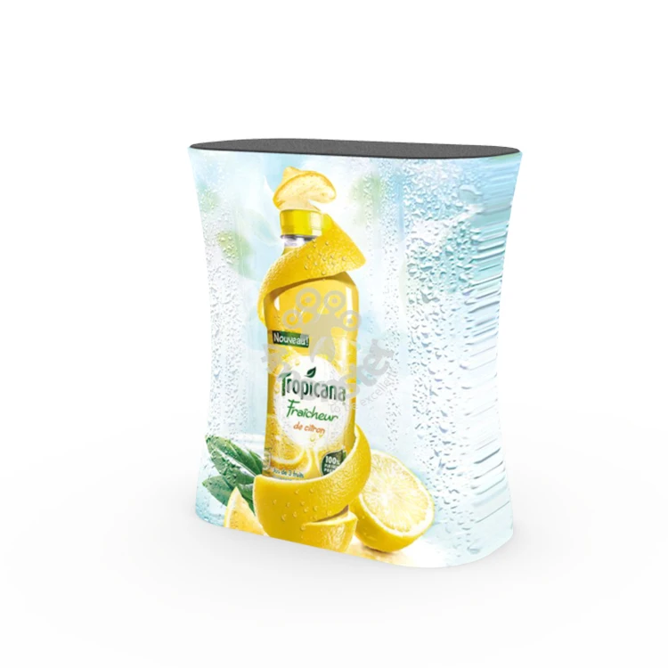 Trade show tension fabric aluminum frame square promotion counter table for exhibition booth