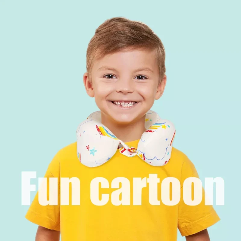 High Quality Children Lovely U-shaped Memory Foam Pillow for release shoulder pressure in travel