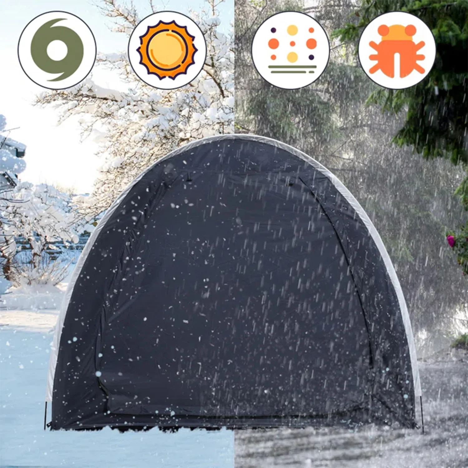 Заводская поставка уличная велосипедная накладка палатка Водонепроницаемая газонокосилка садовые инструменты палатка для хранения на заднем дворе