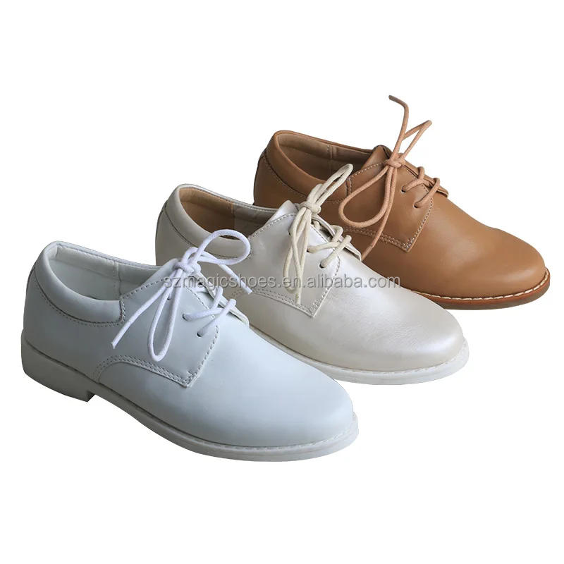 Custom Brown Children School Shoes Boys