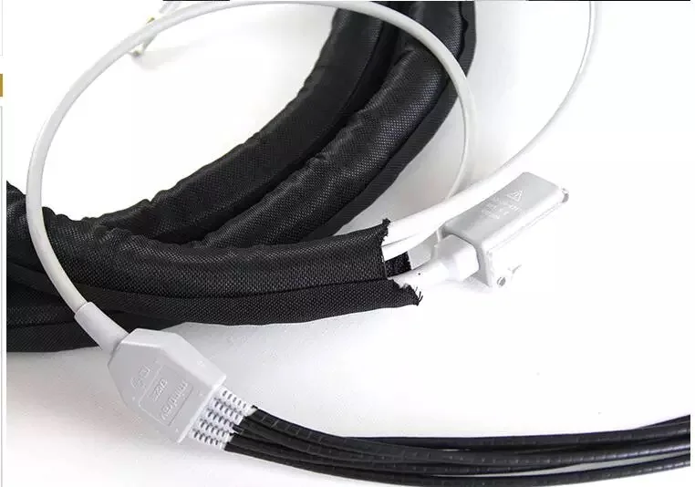 6mm * 200mm Woven Self Closing Cable Protection sleeving Cable Management Wrap Cord Cover