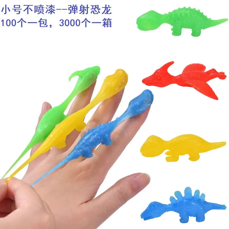 2024 Hot selling New Mini Funny Playful Catapult Flying Squeeze Dino sling shot dino TPR Slingshot Dinosaur Toy
