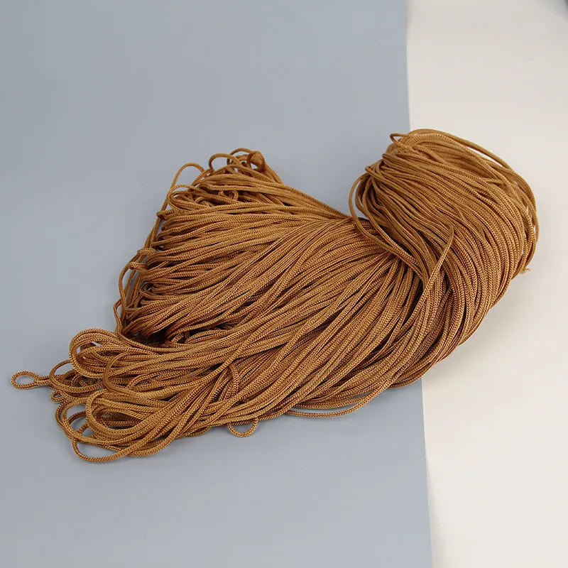 4mm Chunky Glossy Light Braided Polyester Rope Crochet Bag Sun Helmet Macrame Silk Cord Yarn