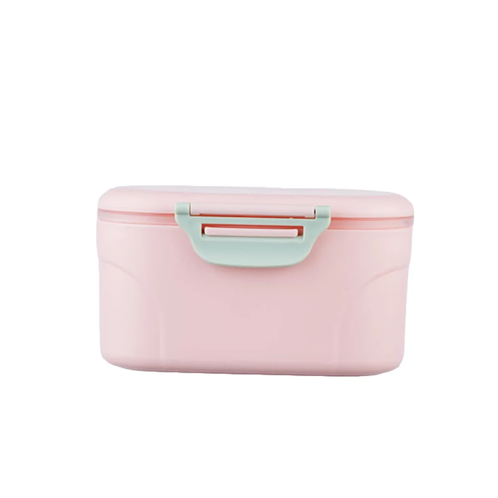 Portable PP Plastic Milk Formula Storage Baby Milk Powder Box Container Dispenser With Scoup With Lock