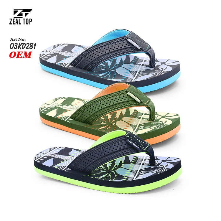 New Printing Design EVA Children Slippers Flip Flops Child Kids Boys Summer Beach Flip Flop Slipper Children
