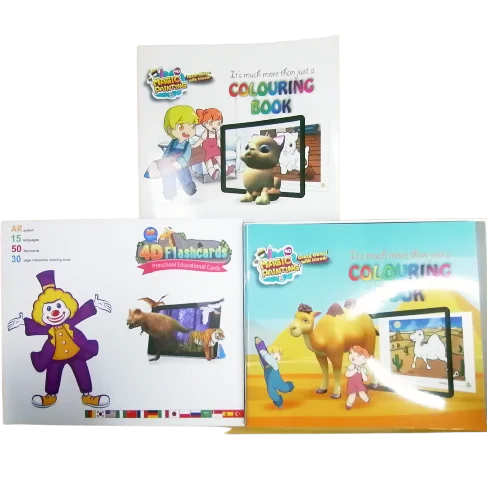 2022 augmented reality educational toys 4d flashcards for children leanging language with augmented reality books