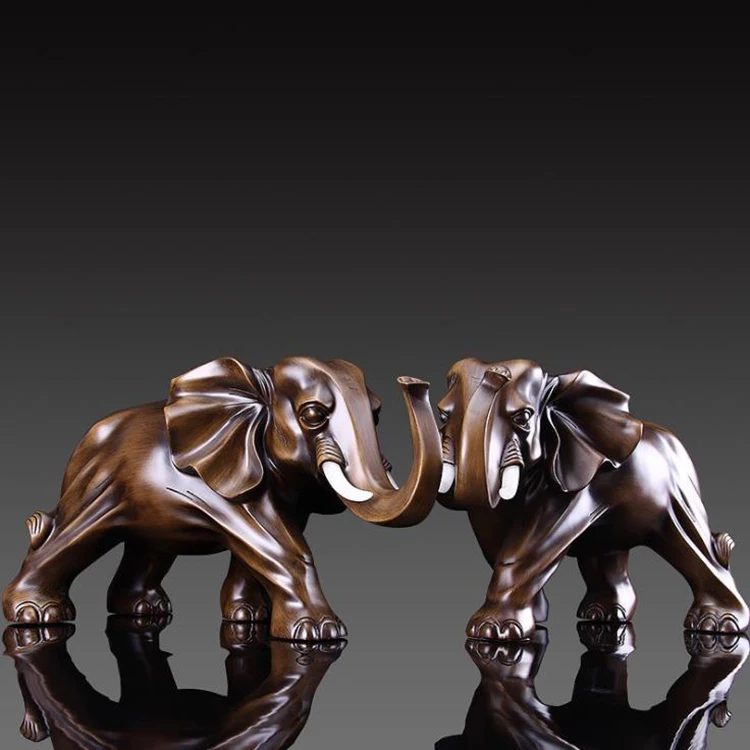 Resin Decorative Statue Indoor African Elephant Sculpture