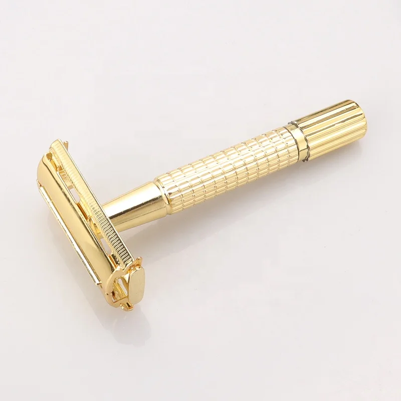 Gold Color Butterfly Opening Razor Twin Blade Twist to Open Double  Edge Blade Razor