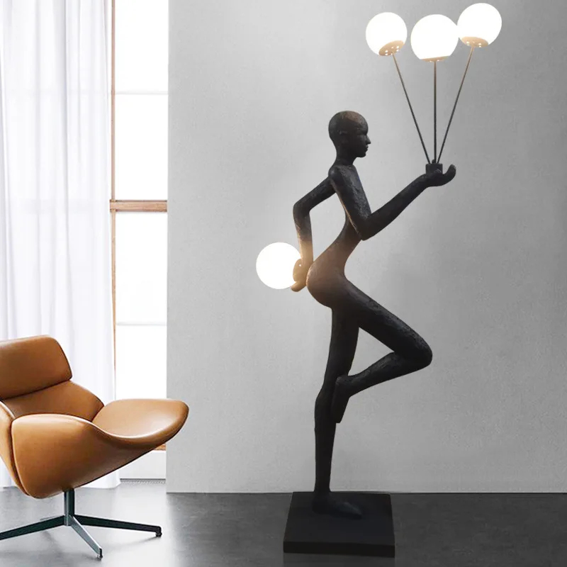 custom modern decoration indoor hotel decor fiberglass large human abstract sculpture