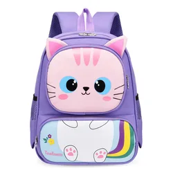 2022 New Burden-Reducing Cat 3D Book Bag School Wholesale School Bags Kids Backpack