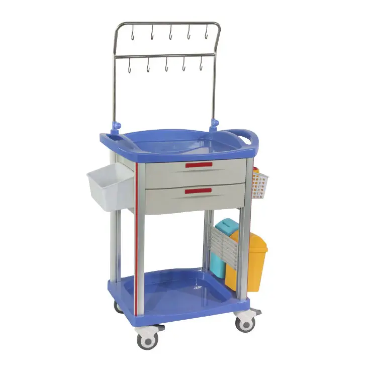 New Type Movable Hospital Patient Infusion Nursing Medical Trolley with Drawers