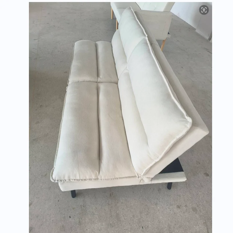 3 Inclining Positions Convertible living room futon shredded memory foam sofa bed with K/D solid wood legs