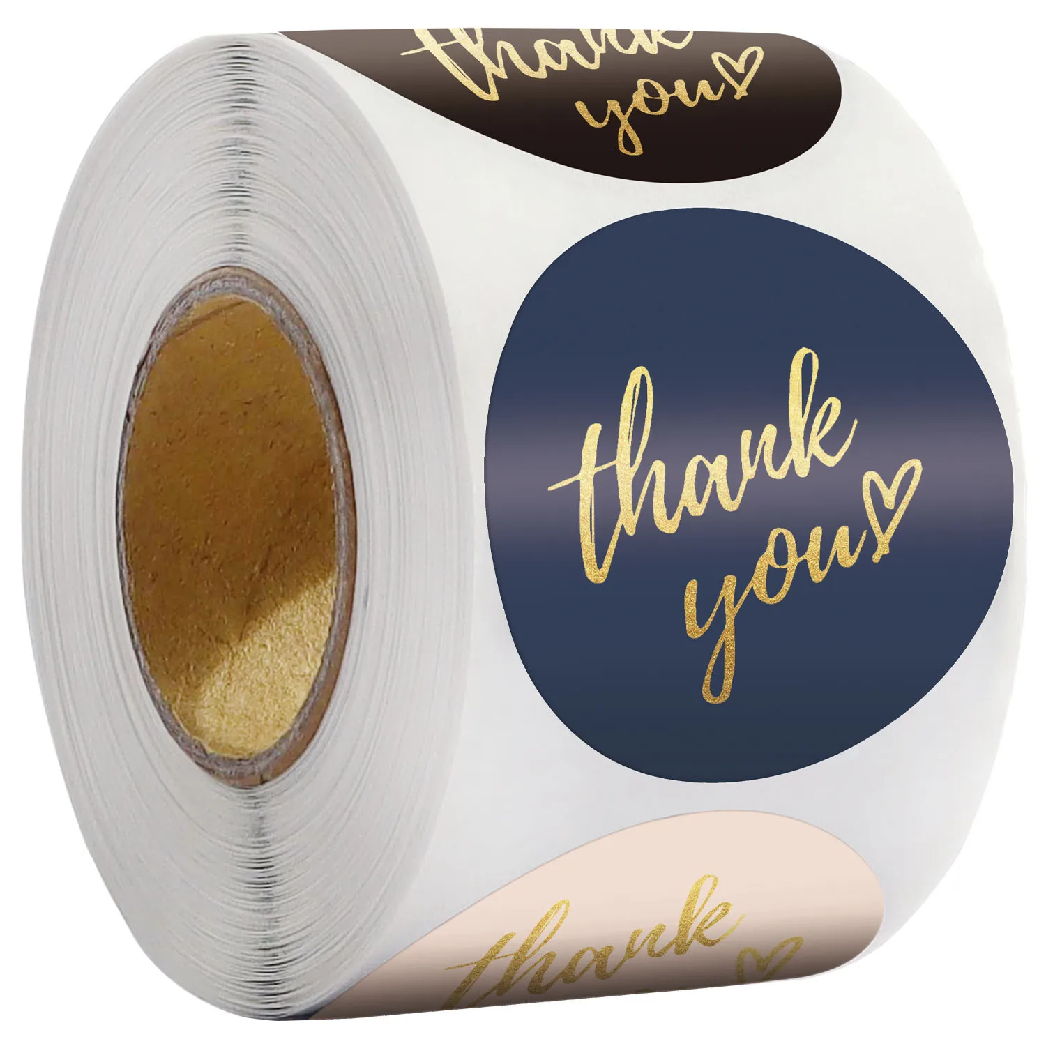 50-500pcs 1inch Blue Thank You Stickers For Envelope Sealing Labels