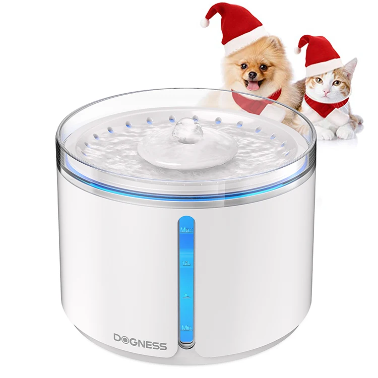 China Pet water dispenser Factory cat water fountain with Led Light