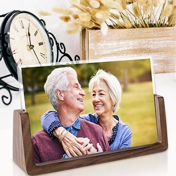 acrylic U-frame Creative setting Solid wood photo frame Wholesale custom logo