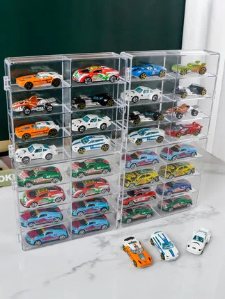 Custom hot toys car plastic wheels protector cars display case
