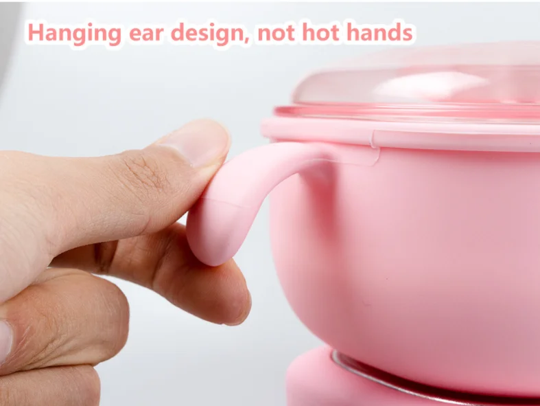 2022 New Easy To Clean 400ml Silicone Pot Depilatory Wax Melting Machine Portable Pink Paraffin Wax Heater Foldable Hair Removal