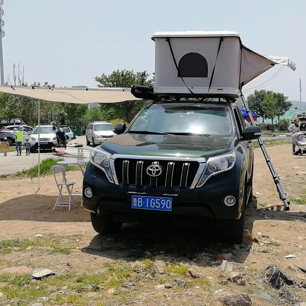 
Factory Direct 3-4 persons Best Glass Fiber folding Hard Shell Roof Top Tent 