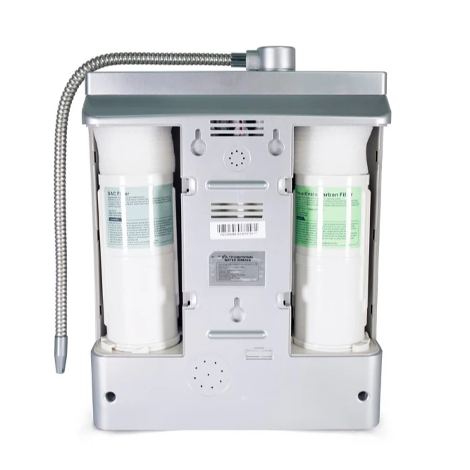 BW-6000 dual carbon filter system alkaline ionizer water machine plates 5/7 160W working