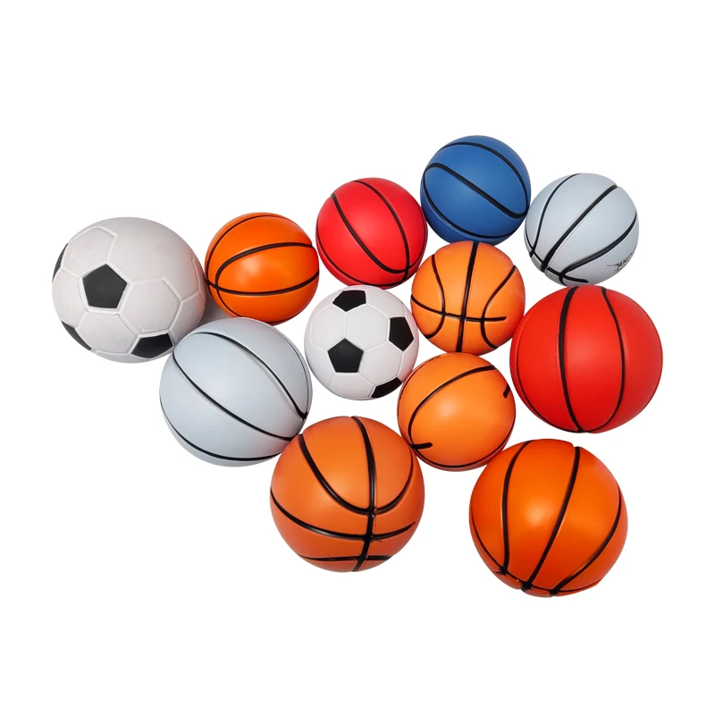 Wholesale Customized Size Logo Rubber PU High Bouncy Basketball Soccer Bouncing Balls Toy Jumping Balls