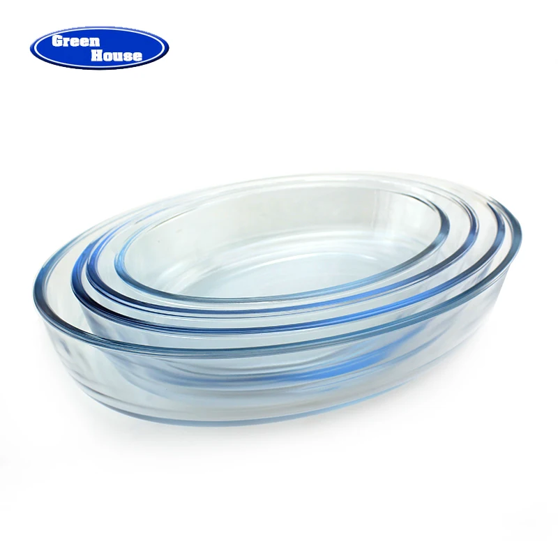 3pcs baking dish set table service glass dish baking tray heat resistant glass oven safe baking pan