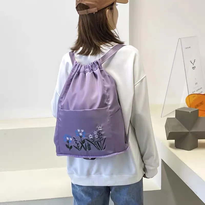 Custom Logo Bags  Polyester Drawstring 210D Sports Backpack Promotional Bag Custom printing colors Drawstring Bags Waterproof