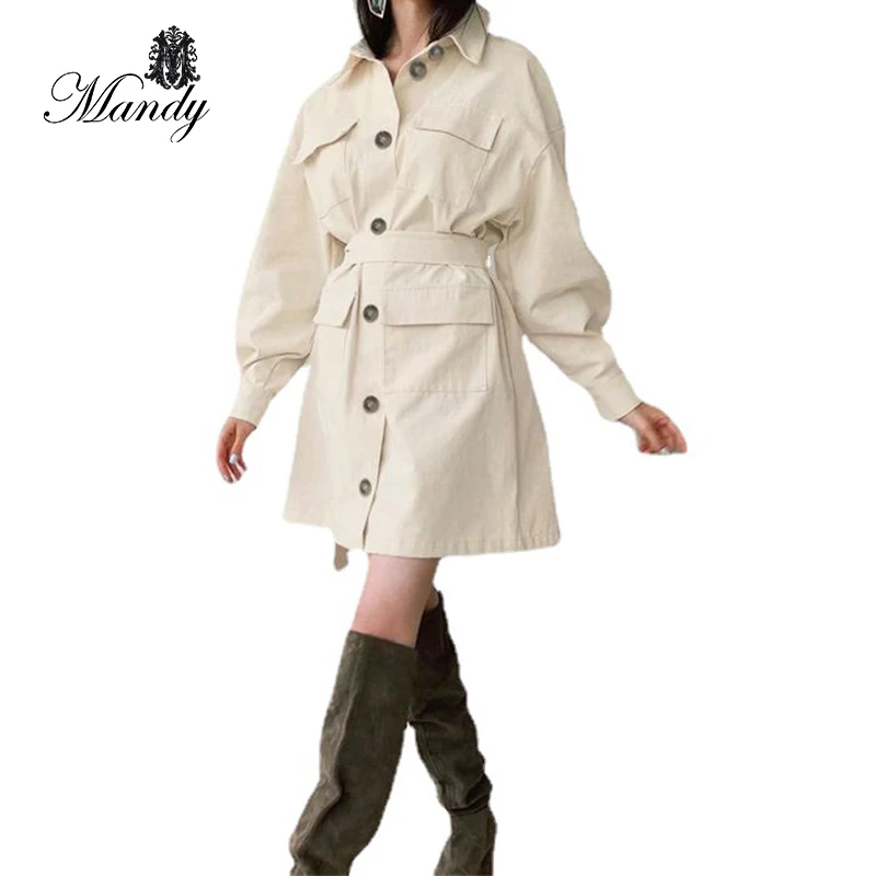 Mandy 2023 new arrivals polo dress sexy for mature women slim