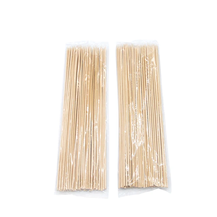 Eco-friendly Disposable BBQ Customizable Size Wooden Bamboo Skewer