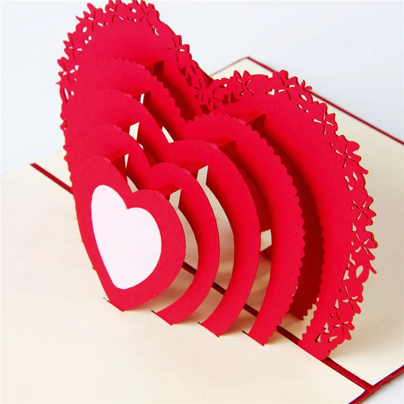 
3D Postcard Laser Cut Wedding Invitations Card Mariage Pop Out Card 