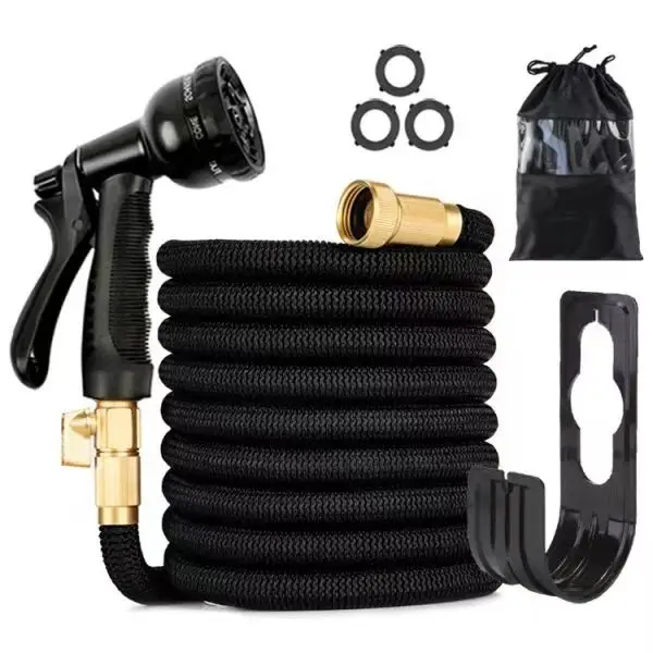 50ft 100ft Flexible Fabric Soft Magic Water Hose Expandable Garden Hose for Washing Cars with water spray gun