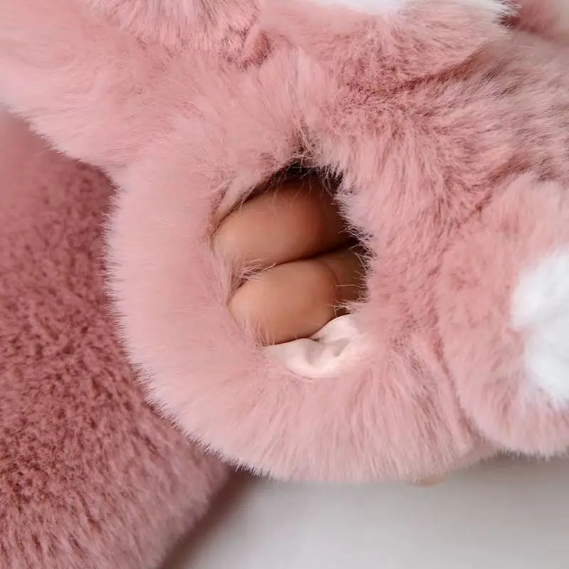 Зимний модный милый дизайн мультяшный медведь животное украшение теплый детский супер мягкий плюшевый шарф из искусственного меха