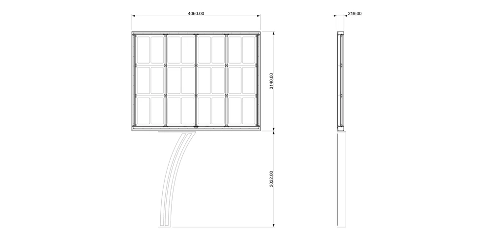 Street Giant Digital Billboard Steel Structure Mega P4 LED Screen Billboard Price
