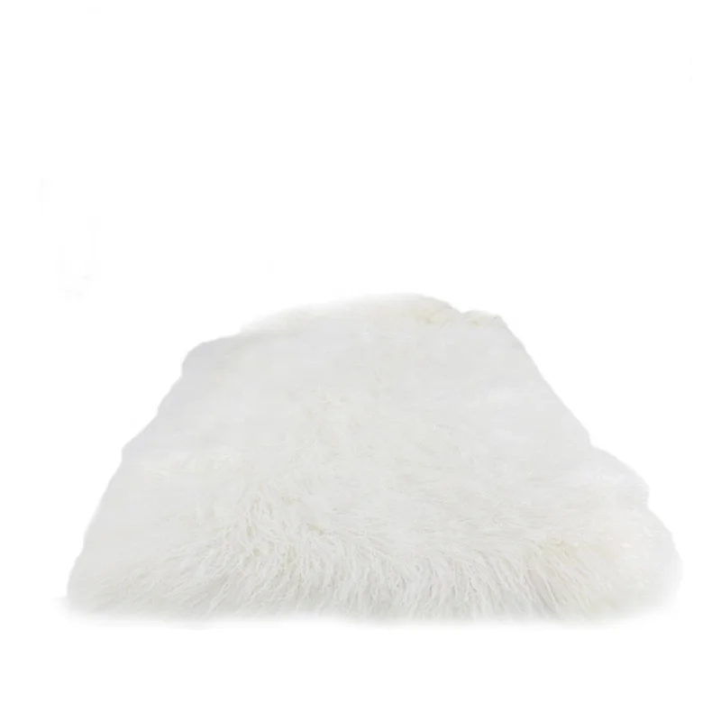 China factory Wholesale mongolian fur pelt genuine tibetan lamb fur blanket real mongolian lamb fur plate for garment