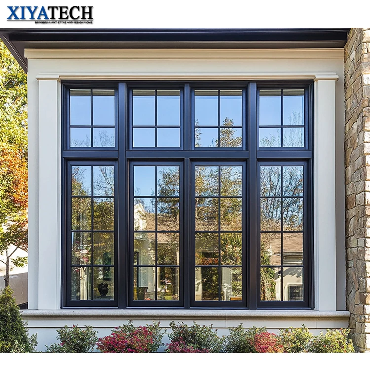 XIYATECH Modern Simple Design Aluminum Frame Tempered Glass Huge Casement Window For Home custom door and window