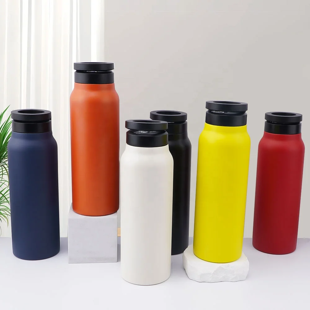 Magsafe Water Bottle 24OZ 710ml Double Wall Steel with Magnetic Ring Phone Holder Magnetic Lid Water Bottle for IPhone 15 14 13